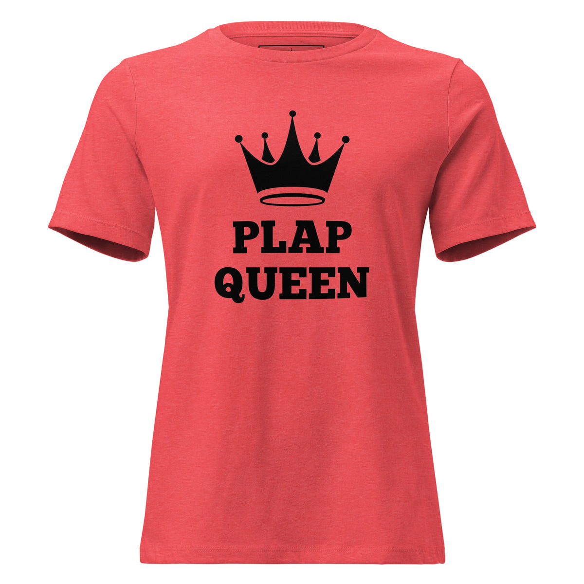 Plap Queen Relaxed T-Shirt in red, front view