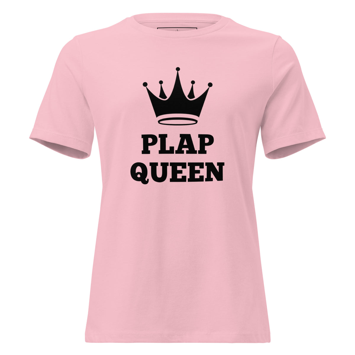 Plap Queen Relaxed T-Shirt in pink, front view