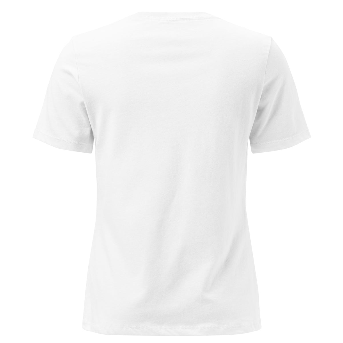 Plap Queen Relaxed T-Shirt in white, back view